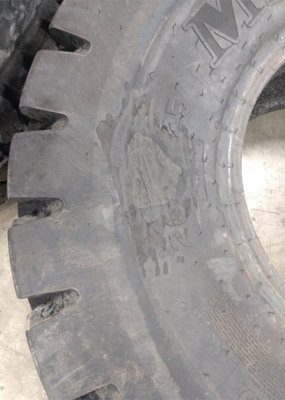 Recapped radial tire after