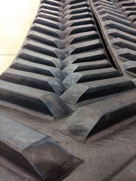 Photo of rubber tracks after